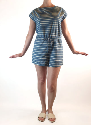 Gorman striped blue and white playsuit size 6 (fits 6-8)