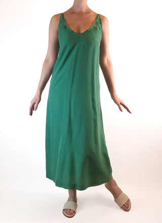 Alpha 60 green spagetti strap maxi dress size XXS (best fits size 6) Alpha 60 preloved second hand clothes 1
