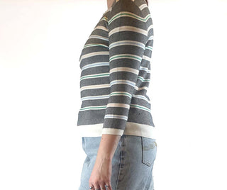 Colourful striped knit jumper size L fits size 12-14 Unknown preloved second hand clothes 5