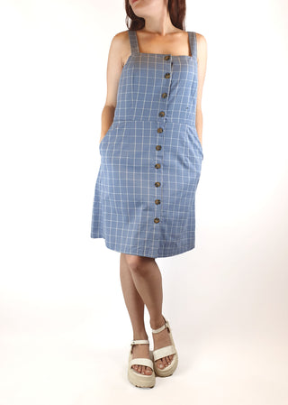 Princess Highway blue and white checked sleeveless dress size 12 (fits size 10-12) Princess Highway preloved second hand clothes 4
