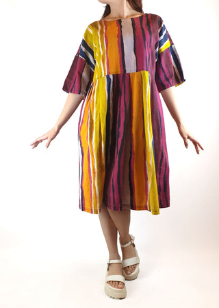 Gorman x Mangkaja stunning earthy coloured unique print dress size S (best fits size 10) Dear Little Panko preloved second hand clothes 1