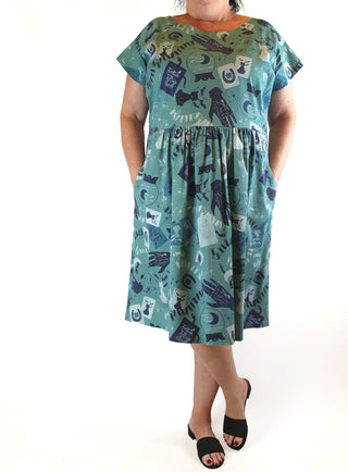 Made590 blue print dress size 3XL Made590 preloved second hand clothes 2