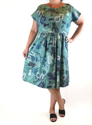 Made590 blue print dress size 3XL Made590 preloved second hand clothes 4