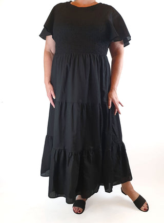 Atmos & Here black cotton maxi dress size 20 Atmos & Here preloved second hand clothes 4