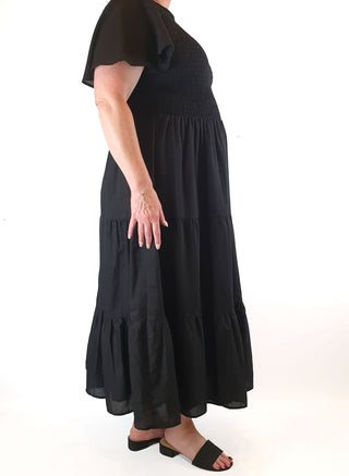 Atmos & Here black cotton maxi dress size 20 Atmos & Here preloved second hand clothes 5