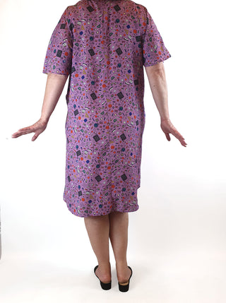 Lorraine purple print dress size 18 Lorraine preloved second hand clothes 12