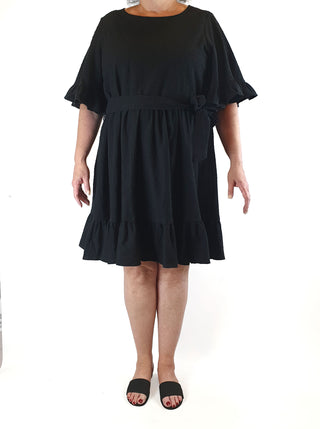 Atmos & Here black cotton mini dress size 18 (as new with tags) Atmos & Here preloved second hand clothes 4