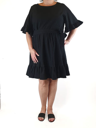 Atmos & Here black cotton mini dress size 18 (as new with tags) Atmos & Here preloved second hand clothes 3