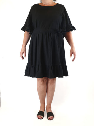 Atmos & Here black cotton mini dress size 18 (as new with tags) Atmos & Here preloved second hand clothes 2