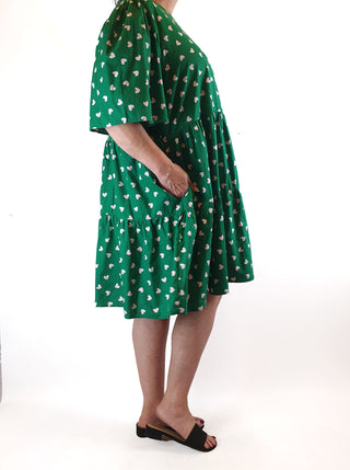 Little Party Dress green heart print dress size 22 Little Party Dress preloved second hand clothes 5