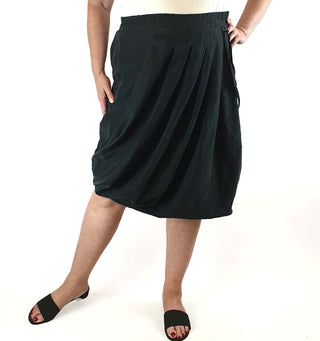 Sohn Black tencel-linen mix unique twist front skirt size 4 (best fits size 16) Sohn preloved second hand clothes 5