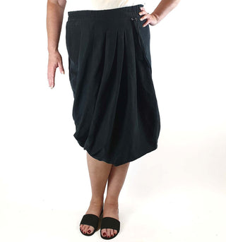 Sohn Black tencel-linen mix unique twist front skirt size 4 (best fits size 16) Sohn preloved second hand clothes 2