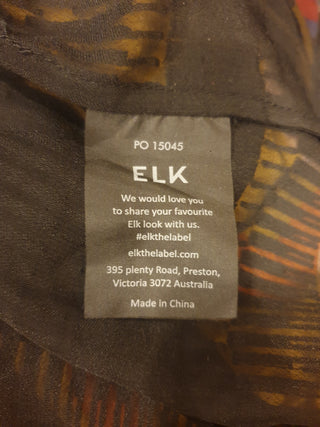 Elk black semi-sheer patterned dress size 8 Elk preloved second hand clothes 10