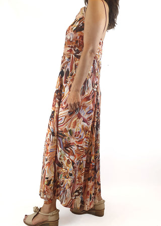 Kuwaii "first light" print maxi dress size 8 (as new, unworn Kuwaii preloved second hand clothes 9