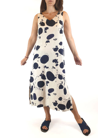 Gorman cream and navy splodge print dress size 8 Gorman preloved second hand clothes 3