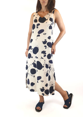 Gorman cream and navy splodge print dress size 8 Gorman preloved second hand clothes 5