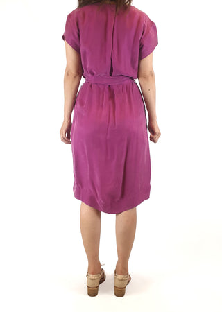 Elk magenta pink silky feel shell style dress size XS (best fits size 8) Elk preloved second hand clothes 7