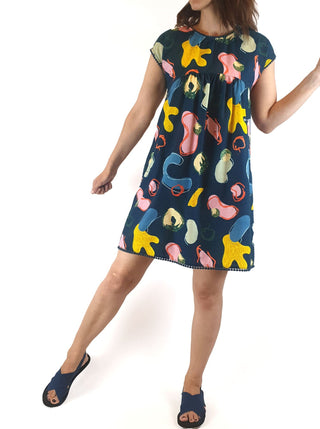 Gorman + Katie Eraser navy print dress size XS (best fits size 8) Gorman preloved second hand clothes 1