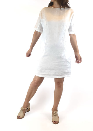 Elk white French Linen shell style dress size 8 Dear Little Panko Elk white French Linen shell style dress size 8 Dear Little Panko