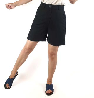 Obus black linen shorts with pockets size 1 (best fits size 8) Obus preloved second hand clothes 3