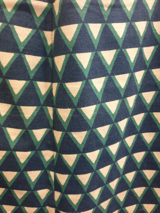 Maiocchi blue and green print A-line skirt size 16 Maiocchi preloved second hand clothes 10