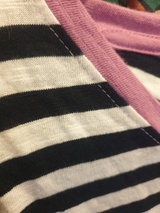 Elm black and white striped tee shirt dress size 14 (as new with tags) Elm preloved second hand clothes 11