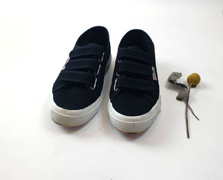 Superga black shoes with adjustable velcro size 38 Superga preloved second hand clothes 3