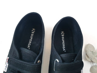 Superga black shoes with adjustable velcro size 38 Superga preloved second hand clothes 5