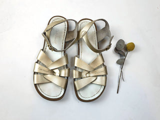 Salt Water gold leather sandals size 7 Salt Water preloved second hand clothes 1