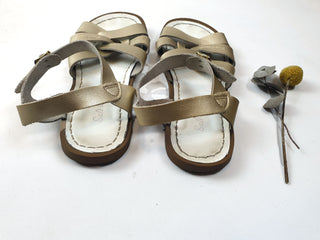 Salt Water gold leather sandals size 7 Salt Water preloved second hand clothes 8