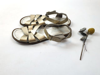 Salt Water gold leather sandals size 7 Salt Water preloved second hand clothes 6