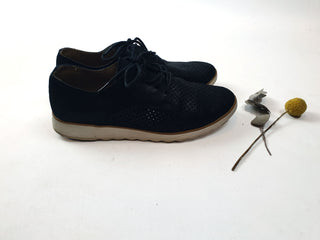 Easy Steps "Deed" metalic black leather lace up shoes size 38 Easy Steps preloved second hand clothes 6