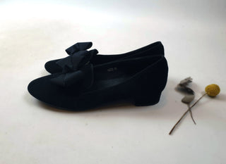 Blue Illusion "Sadle" black suede leather shoes with front bow size 40 Blue Illusion preloved second hand clothes 6