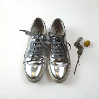 Acne Studios silver leather lace up shoes size 38 Acne Studios preloved second hand clothes 3