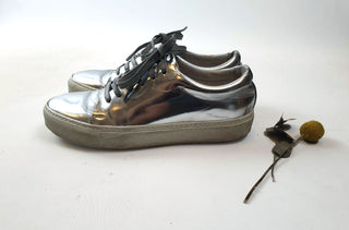 Acne Studios silver leather lace up shoes size 38 Acne Studios preloved second hand clothes 9