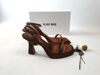 Alias Mae tan satin heels size 39 Alias Mae preloved second hand clothes 5