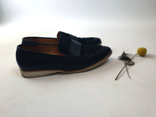 Rollie black matte and pony hair slip on shoes size 39 Rollie preloved second hand clothes 6