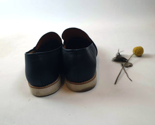 Rollie black matte and pony hair slip on shoes size 39 Rollie preloved second hand clothes 7