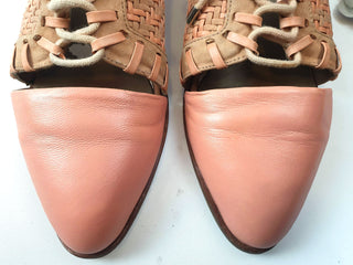 Mimco pink leather laceup shoes size 41 Mimco preloved second hand clothes 5