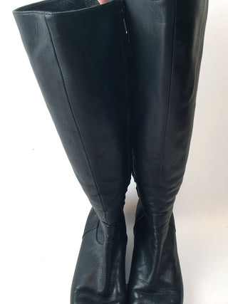 Filippo Raphael knee length black leather boots size 39.5