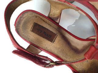 Miz Mooz "Carter" red leather low heeled sandals size 37 Miz Mooz preloved second hand clothes 5