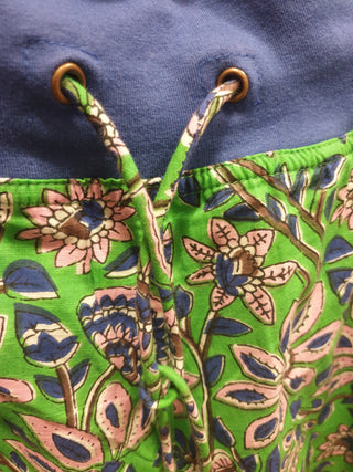 Boom Shankar green print cotton cropped pants size 16 Boom Shankar preloved second hand clothes 11