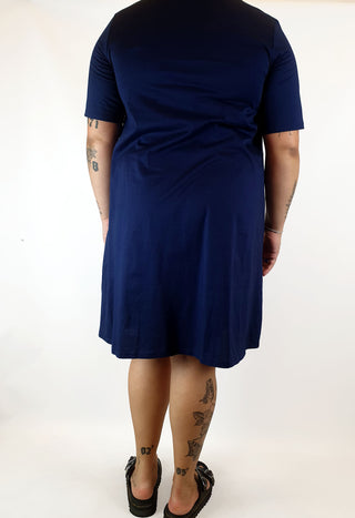 Uniqlo navy tee shirt dress size L Uniqlo preloved second hand clothes 7