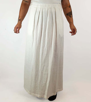 Assembly Label white linen maxi skirt size 14 Assembly Label preloved second hand clothes 4