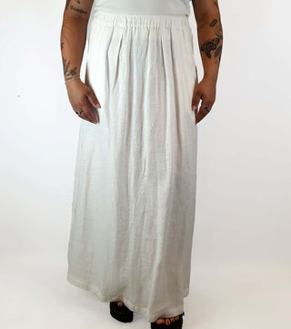 Assembly Label white linen maxi skirt size 14 Assembly Label preloved second hand clothes 3