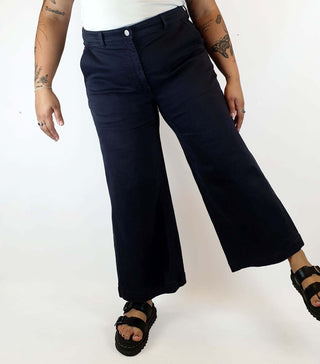 Everlane navy wide leg pants size 16 Everlane preloved second hand clothes 5