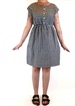 Kindling black and white gingham sleeveless dress size 12 Kindling preloved second hand clothes 2