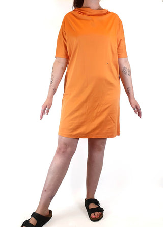 Cos orange cowl neck tee shirt dress size M Cos preloved second hand clothes 1