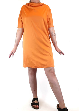 Cos orange cowl neck tee shirt dress size M Cos preloved second hand clothes 4