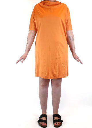 Cos orange cowl neck tee shirt dress size M Cos preloved second hand clothes 2
